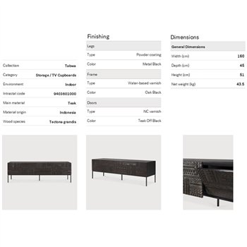 Mueble TV Tabwa Ethnicraft