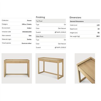 Escritorio Frame Ethnicraft