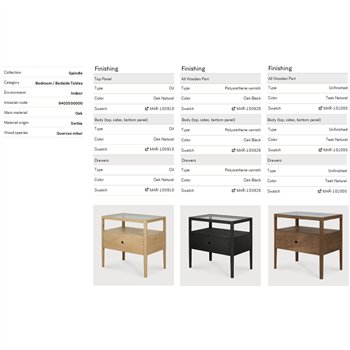 Mesita noche Spindle Ethnicraft