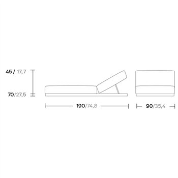 Tumbona 5 posiciones Especial Landscape Kettal
