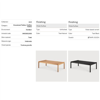 Mesa centro Jack Outdoor Ethnicraft