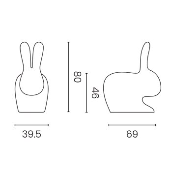 Silla Rabbit metal Qeeboo