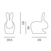 Silla Rabbit metal Qeeboo