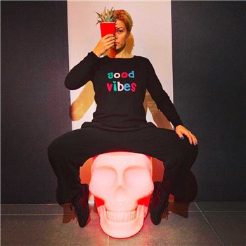 Taburete-mesa Mexico Luz Qeeboo