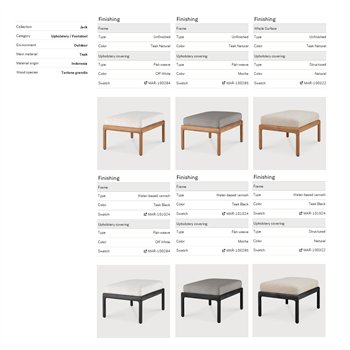 Reposapiés Jack madera Outdoor Ethnicraft