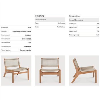 Sillón Jack Woven Outdoor Ethnicraft