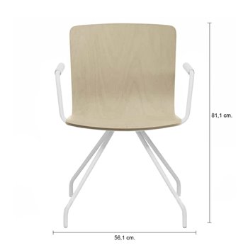 Sillón Glove 4 radios madera Forma5 