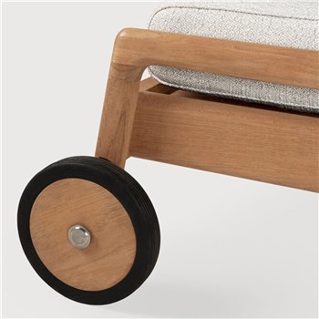 Tumbona Jack Teca natural-Cojín Off White