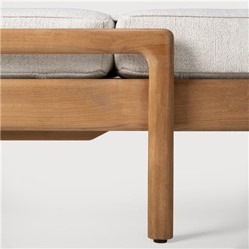 Tumbona Jack Teca natural-Cojín Off White