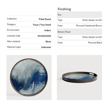 Bandeja Organic Blue Mist Ethnicraft