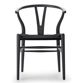 Silla Wishbone CH24 Colors Black - Haya Gris Antracita