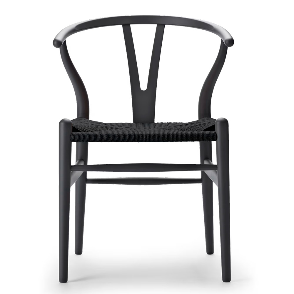 Silla Wishbone CH24 Colors Black - Haya Gris Antracita