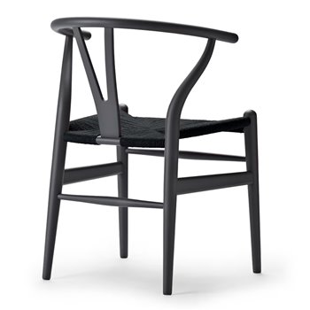 Silla Wishbone CH24 Colors Black - Haya Gris Antracita