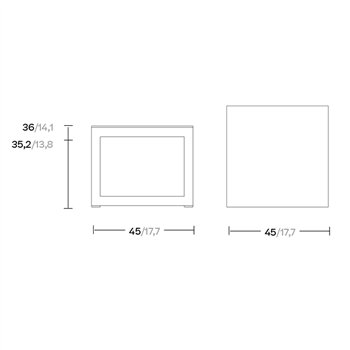 Mesa auxiliar Aluminio Landscape Kettal