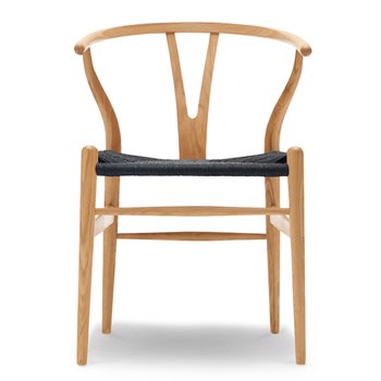 Silla Wishbone CH24 Black - Roble aceitado