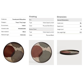 Bandeja Overlapping Dots Round Ethnicraft