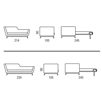 Sofá cama matrimonio Jeremie Milano bedding