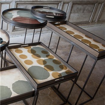 Bandeja Overlapping Dots Round Ethnicraft