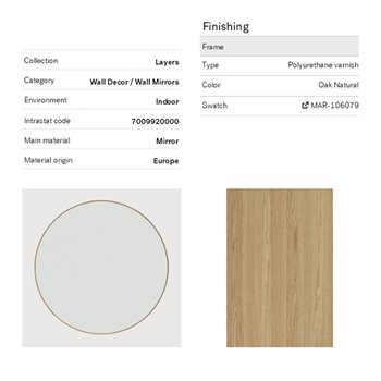 Espejo pared Layers Ethnicraft