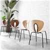 Silla Globus Madera Nogal Stua - Negro