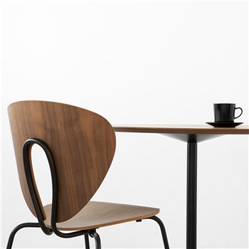 Silla Globus Madera Nogal Stua - Negro
