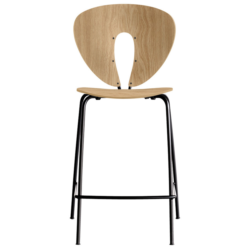 Taburete Globus Bajo: Roble-Negro