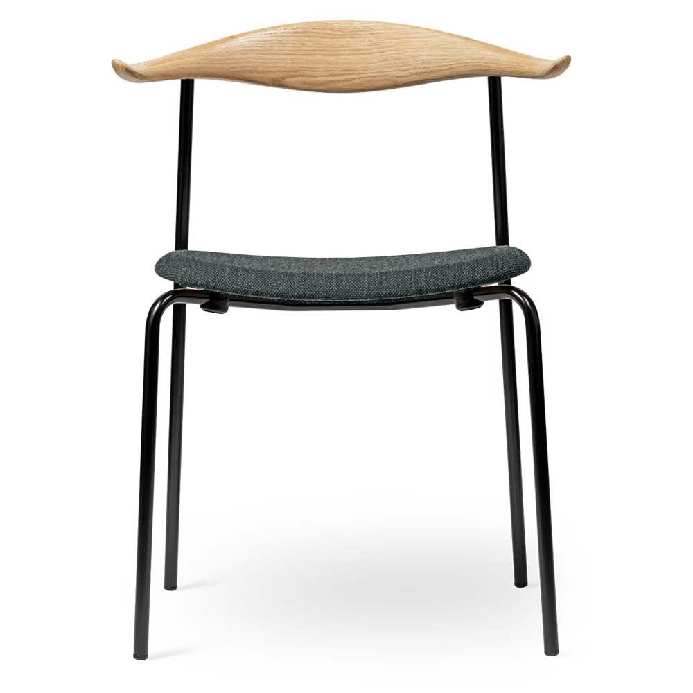 Silla CH88P tela Carl Hansen and Son - Roble Negro/Acero negro/Remix 173