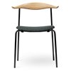 Silla CH88P tela Carl Hansen and Son - Roble Negro/Acero negro/Remix 173