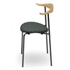 Silla CH88P tela Carl Hansen and Son - Roble Negro/Acero negro/Remix 173