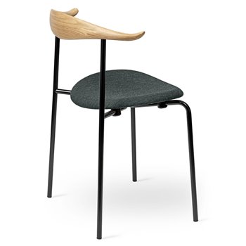 Silla CH88P tela Carl Hansen and Son - Roble Negro/Acero negro/Remix 173