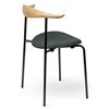 Silla CH88P tela Carl Hansen and Son - Roble Negro/Acero negro/Remix 173
