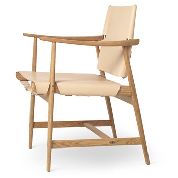 Sillón Huntsman BM1106 - Roble aceite/Leather saddle Natural