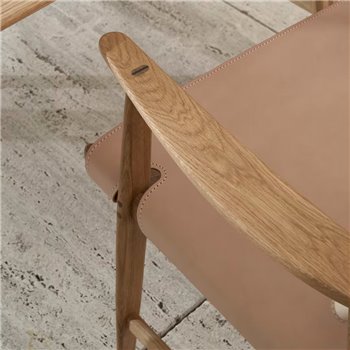 Sillón Huntsman BM1106 - Roble aceite/Leather saddle Natural