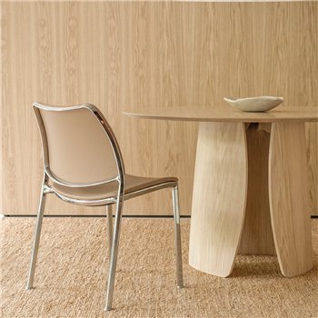 Silla Gas Cromo Tapizada Stua