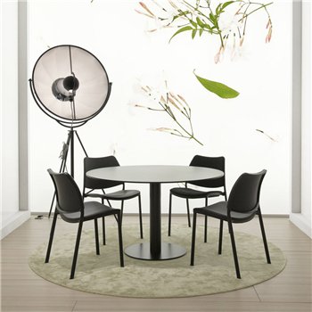 Silla Gas Negra Polipropileno Stua