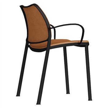 Sillón Gas Negro Tapizado Stua