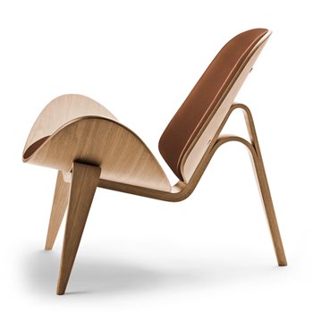 Butaca Shell CH07 Piel Carl Hansen and Son - Roble aceite/Leather Thor 307