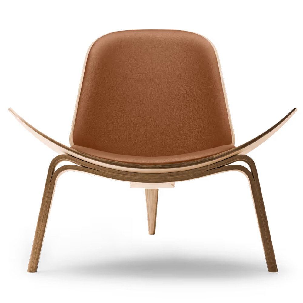 Butaca Shell CH07 Piel Carl Hansen and Son - Roble aceite/Leather Thor 307