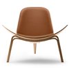 Butaca Shell CH07 Piel Carl Hansen and Son - Roble aceite/Leather Thor 307