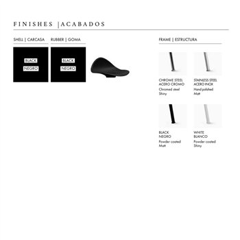 Taburete Carcasa negra Onda Stua