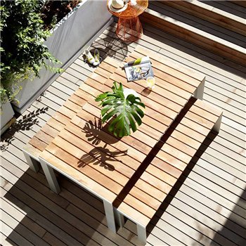 Banco Deneb: Aluminio blanco 