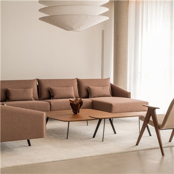 Chaise longue con brazo Costura Stua