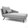 Chaise longue con brazo Costura Stua