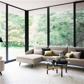 Chaise longue con brazo Costura Stua