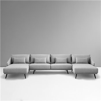 Chaise longue con brazo Costura Stua