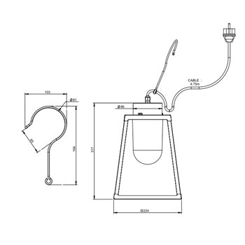 Lámpara suspensión Lampiok 1 N° 1 Roger Pradier