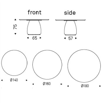 Mesa Botero Wood Round Cattelan Italia