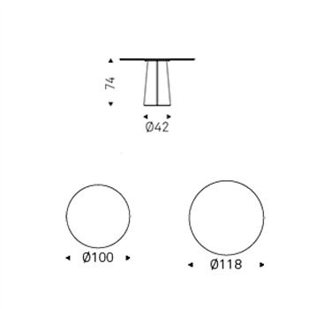 Mesa Cuba Keramik Bistrot Cattelan Italia