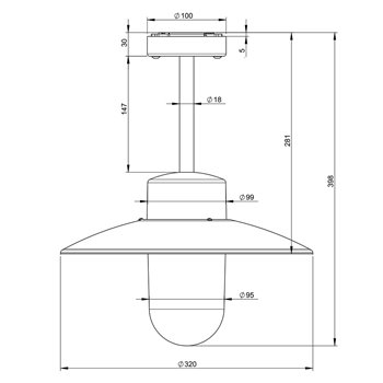 Lámpara techo Belcour Roger Pradier