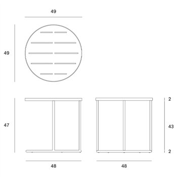 Mesa auxiliar Tray Outdoor Ethnicraft